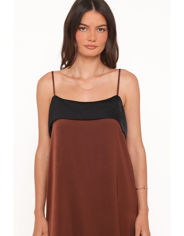 Petal & Pup - Cartia Midi Dress - Black/Brown