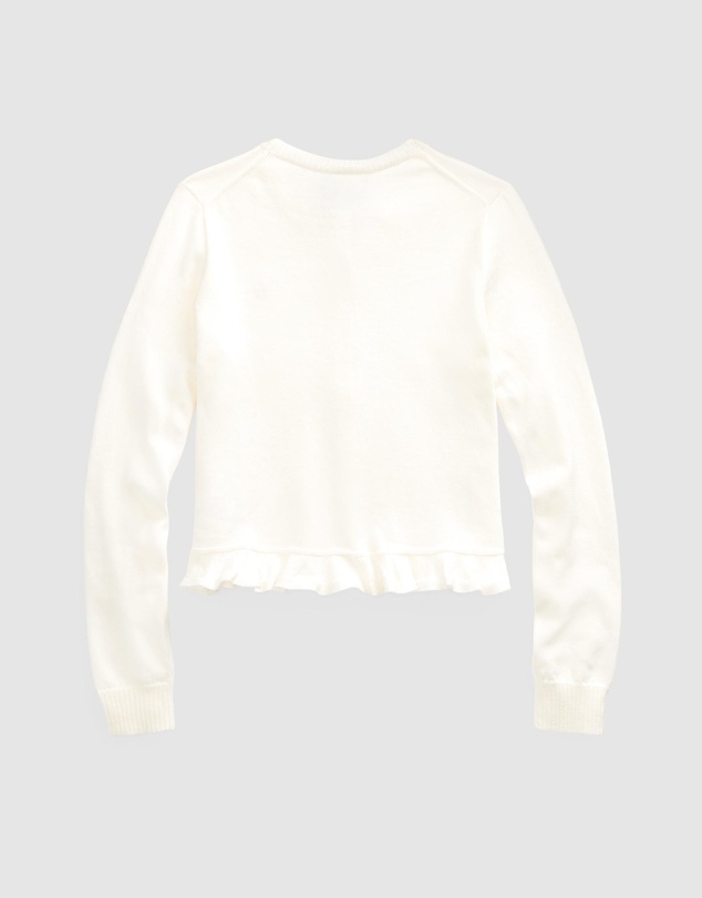 Polo Ralph Lauren - Peplum-Hem Cotton Cardigan - ICONIC EXCLUSIVE - Teens