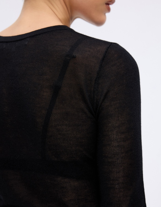Minima Esenciales - Haze Semi Sheer Knit Top