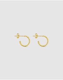 Ichu - Rope Twist Hoops Gold