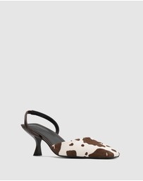 Nakedvice - The Cupid Cow Print Heel