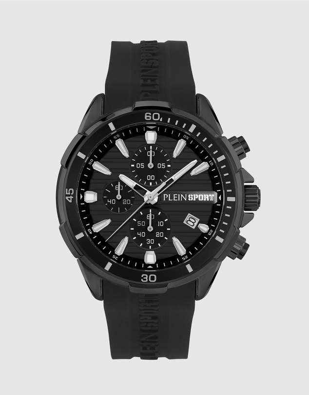 Plein Sport - PLEIN IMPACT 46mm Black dial with Black Silicone strap