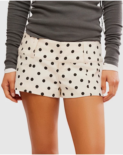 Free People - Ana Printed Micro Shorts