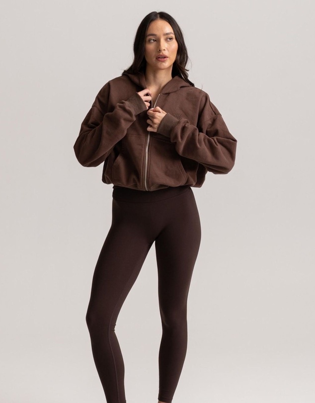 HyperLuxe The Label - Embroidered Zip Up Hoodie