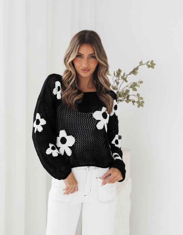 Esther & Co - Pacino Knit Top - Black