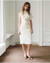 M.N.G - Asymmetrical Blouse with Ruched Detail
