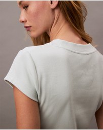 Calvin Klein Jeans - Monogram Logo Ribbed Baby Tee