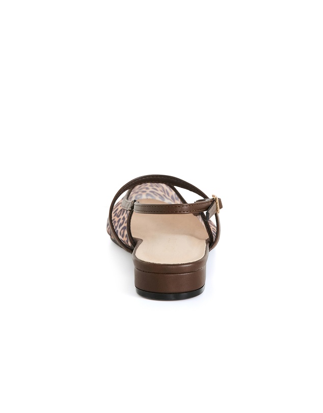 City Chic - WIDE FIT Animal Mesh Flat
