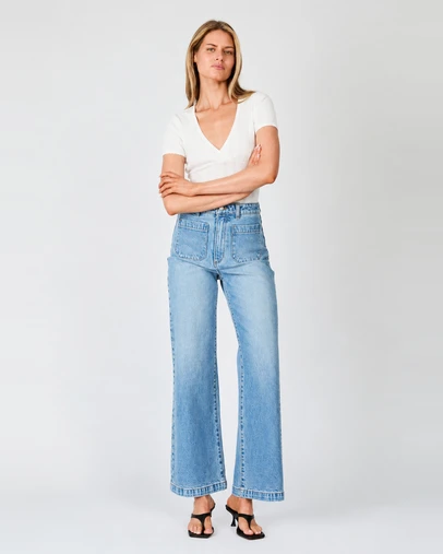 Rolla's - Sailor Long Cinch Lennon Blue