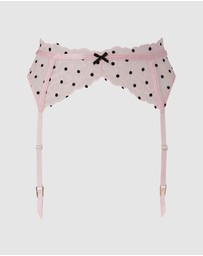 Ann Summers - Sexy Lace Flocked Suspender Belt