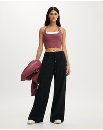 Cotton On Body Active - Plush Tie Waist Wide Leg Sweatpants