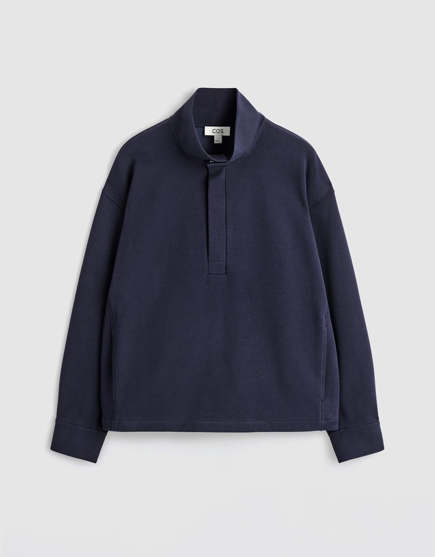 COS - Funnel-Neck Zip-Up Sweatshirt