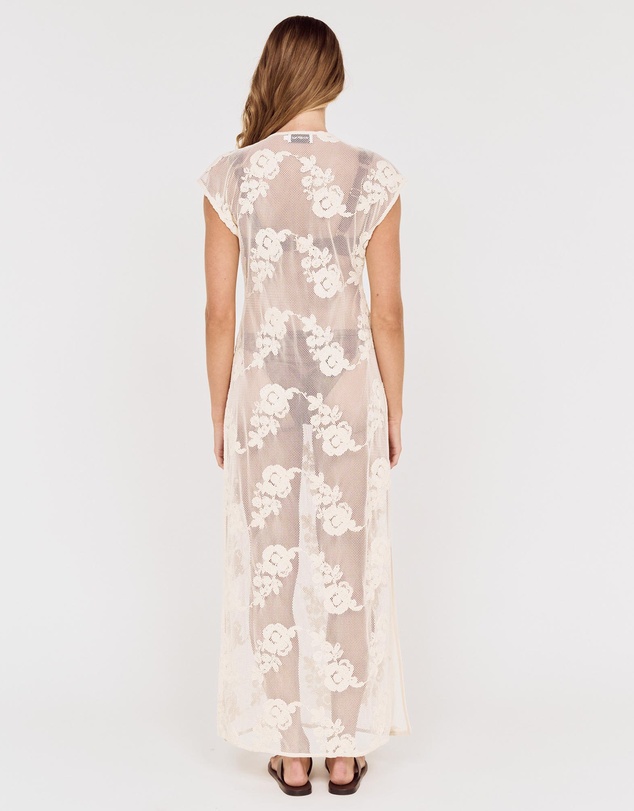 MINKPINK - Zephyra Embroidered Net Maxi Dress