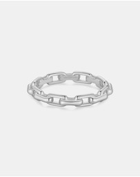 Ania Haie - Ania Haie Silver Paper Clip Link Ring