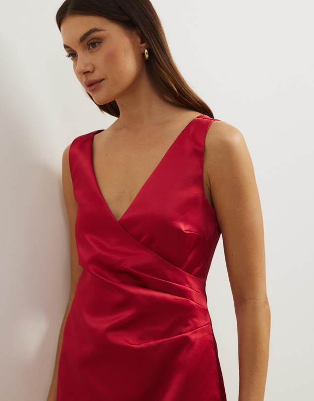 Atmos&Here - Nicky Structured Satin Mini Dress