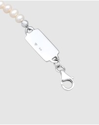 Kuzzoi - ICONIC EXCLUSIVE - Bracelet Men Classic Trend Simple with Freshwater Pearls in 925 Sterling Silver