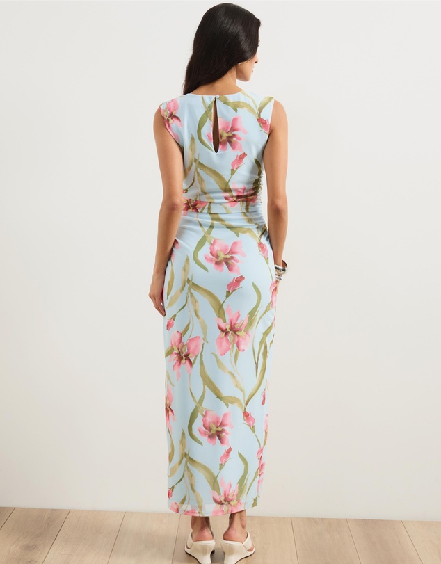 Atmos&Here - Priya Sleeveless Mesh Maxi Dress