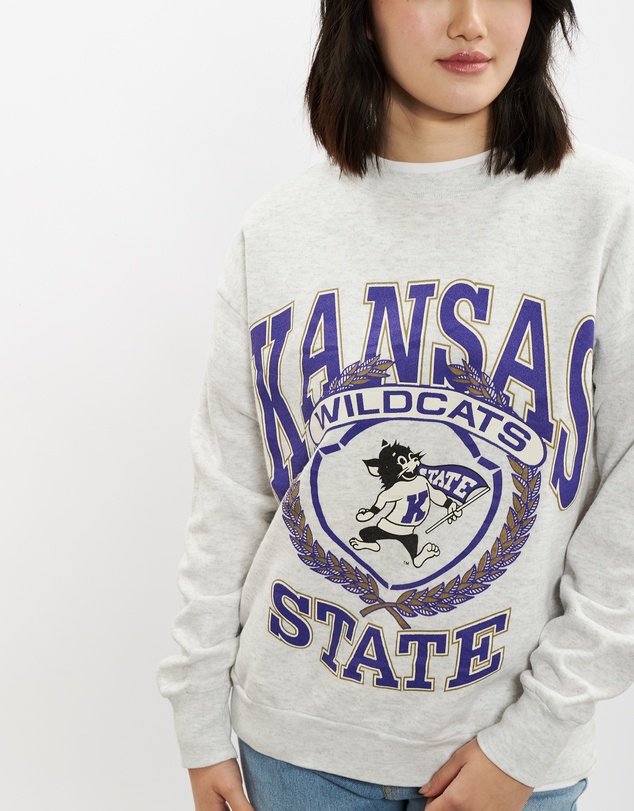 Vintage by The Real Deal - Pre Loved - 90s NCAA University of Kansas Wildcats Sweatshirt