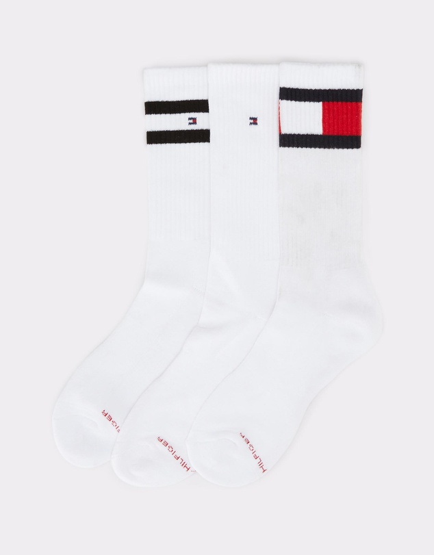 Tommy Hilfiger - 3-Pack Flag Cushion Crew Socks