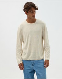 AERE - Easy Linen Blend LS Tee