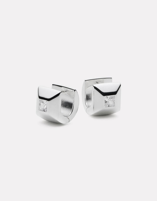 Najo - Halo Silver Cubic Zirconia Earring