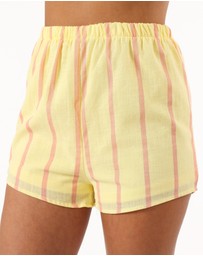 Petal & Pup - Lee Shorts - Yellow Pink Stripe