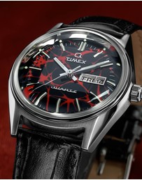 TIMEX - Q Timex Red Vega 1978 Reissue 38mm Leather Strap Watch