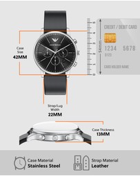 Emporio Armani - Black Chronograph Watch
