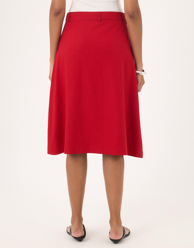 Atmos&Here - Ava Linen Blend Tie Waist Midi Skirt