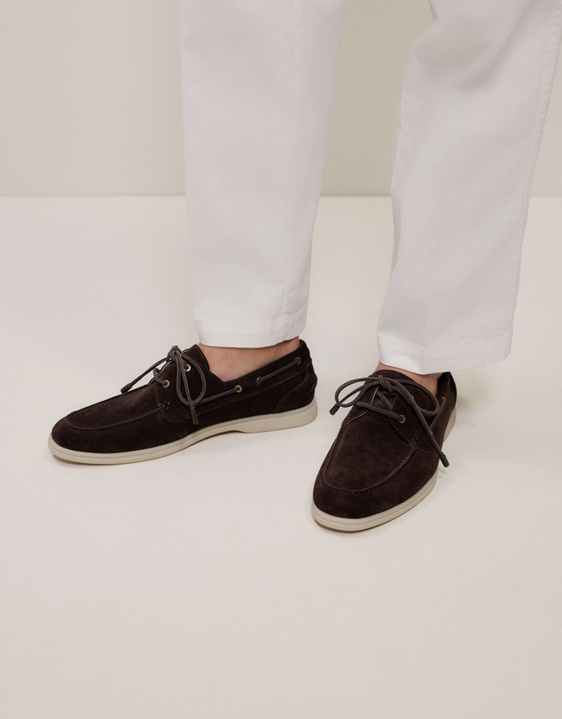 Trenery - Marven Suede Boat Shoe in Mocha