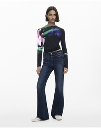 Desigual - Long-sleeve floral T-shirt