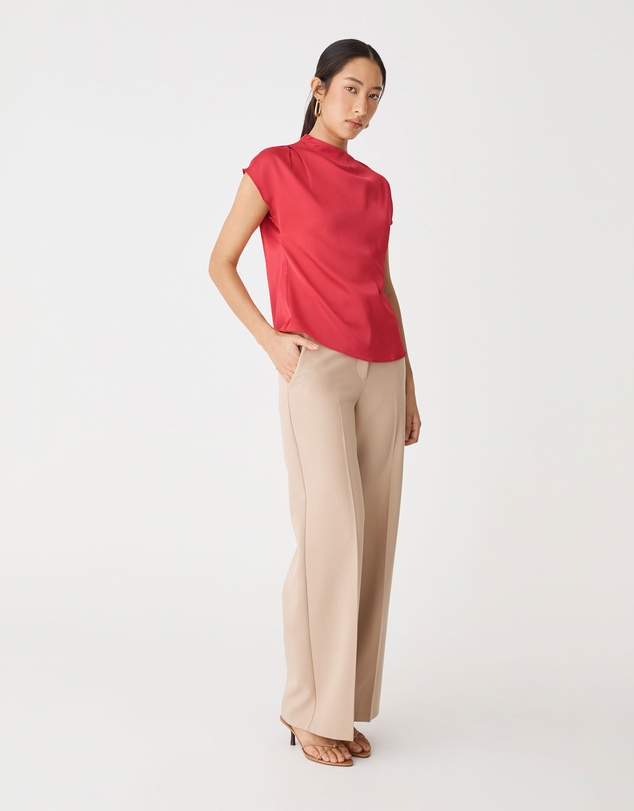 Forcast - Zafina Pleated Draped Top