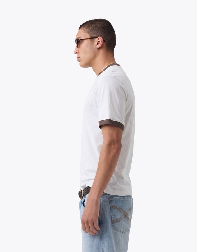 Zanerobe - Ath. Baby Ringer Tee Vintage White/Choc