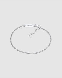 Kuzzoi - ICONIC EXCLUSIVE - Bracelet Men Curb Chain Basic Trend Fine in 925 Sterling Silver