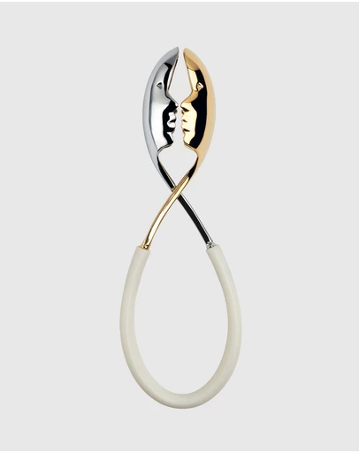 Bugatti - Kiss Salad Tongs - White/Gold