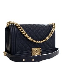 Pre-Loved by Azura Reborn - Pre-Loved Old Medium Quilted Caviar Boy Flap