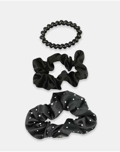 Morgan & Taylor - Mara Scrunchie Set in Black
