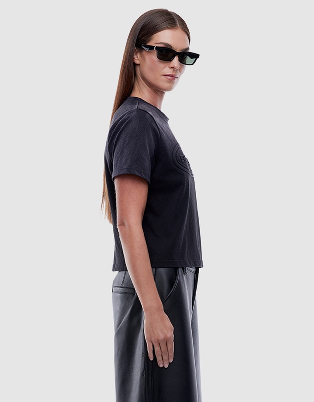ENA PELLY - Washed Debossed Relaxed Baby Tee