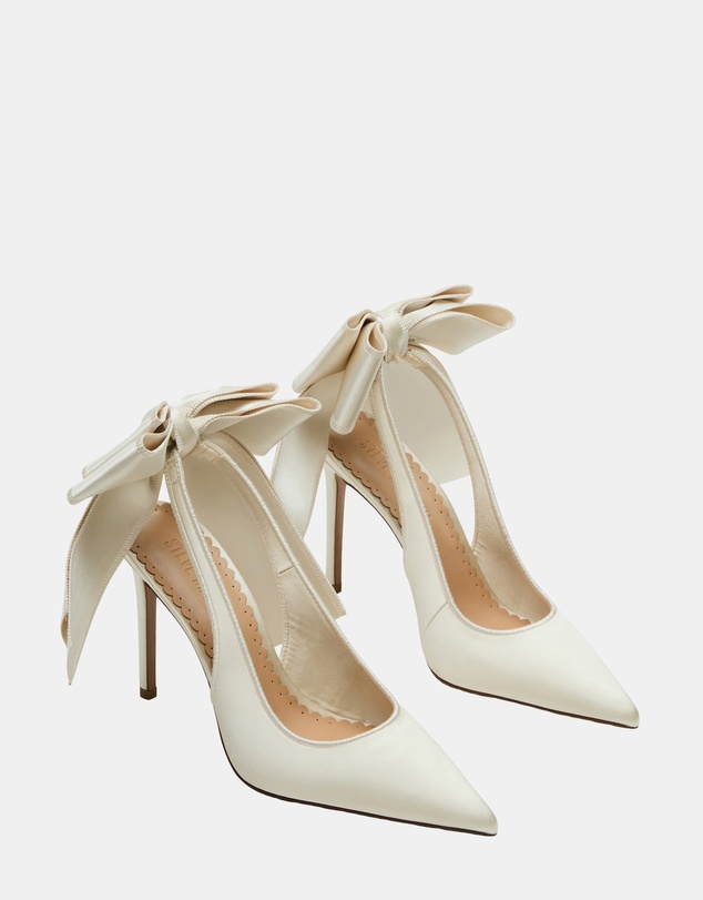 Steve Madden - Teacup Ivory Satin Heels