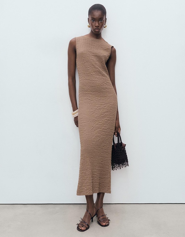 M.N.G - Fitted Textured Dress