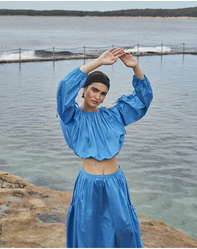 FRIEND of AUDREY - Kehlani Tie Crop Top