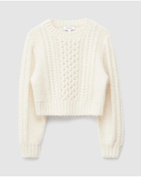 & Other Stories - Cropped Cable-Knit Jumper