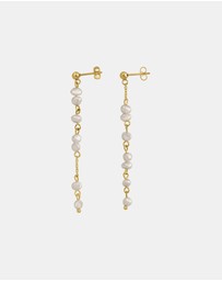 Zoe Olivia - Waterproof Freshwater Pearl Drop Stud Earrings