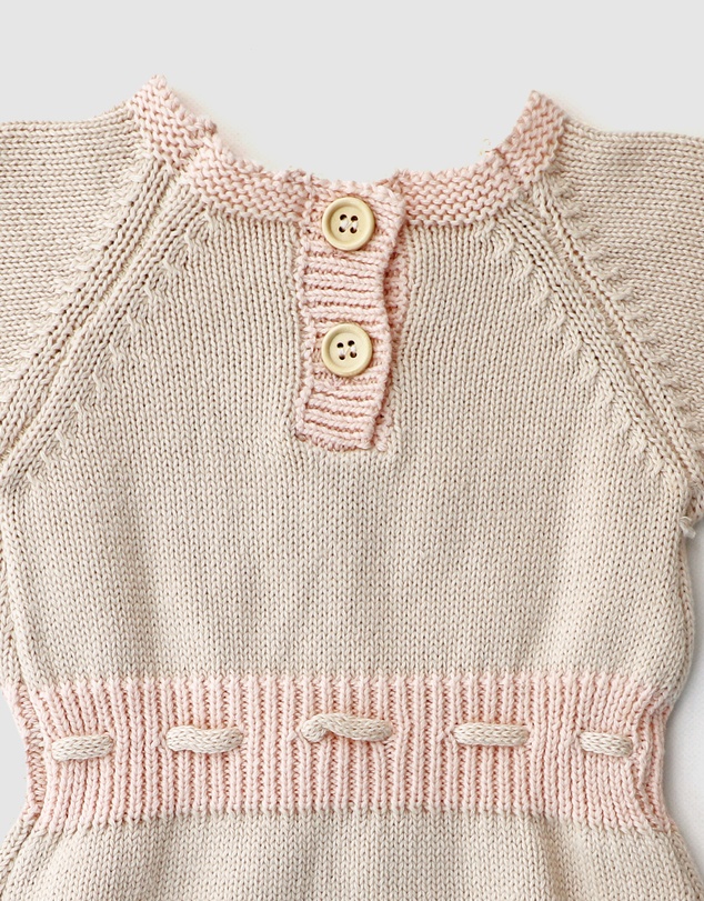 WITH LOVE FOR KIDS - Long Sleeve Knitted Romper - Babies