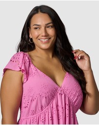 Something 4 Olivia - Violet Broderie Maxi Dress
