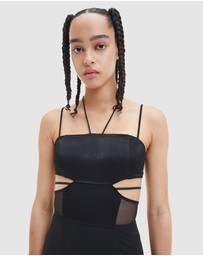 Calvin Klein Jeans - Sheer Panel Bodycon Midi Dress