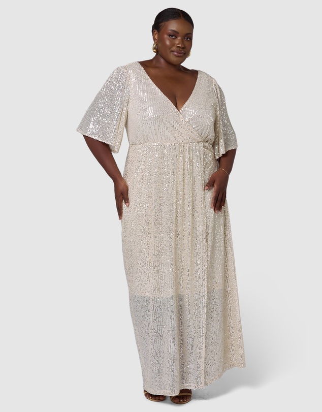 Pink Dusk by Curve Project - Lure Sequin Maxi Dress