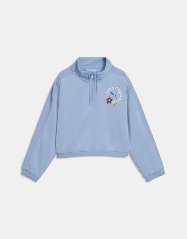 Puma - x DORA THE EXPLORER T7 Relaxed Half-Zip Crew Sweatshirt - Girls