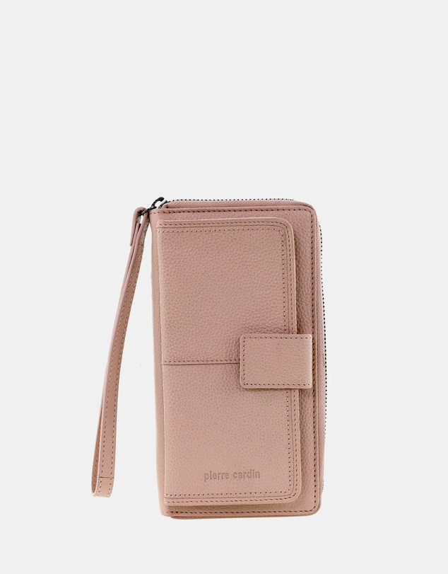 Pierre Cardin - Pierre Cardin Women's Leather Zip around wallet w/ Wristlet