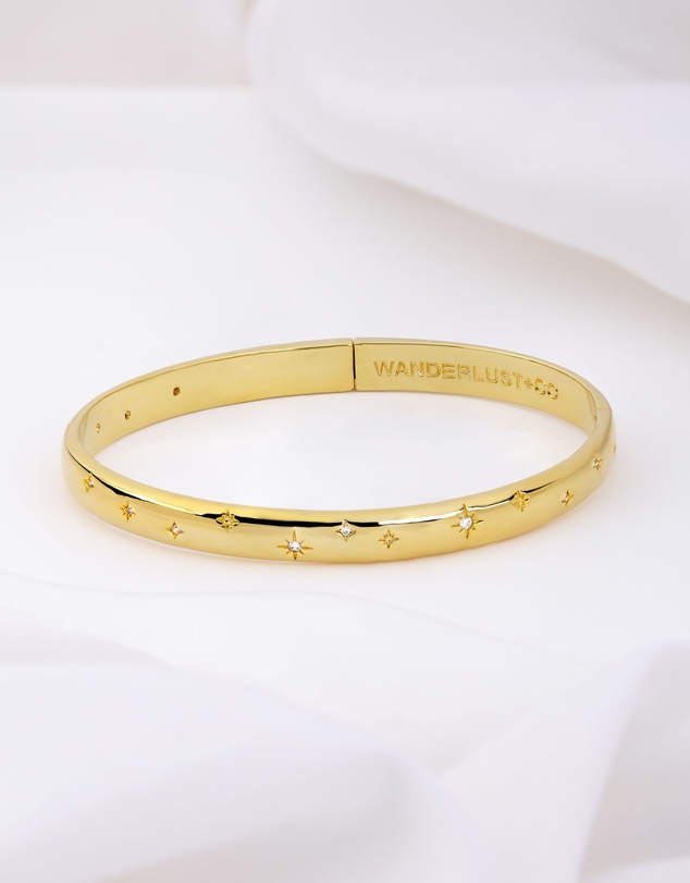 Wanderlust + Co - Midnight Hour Gold Bangle